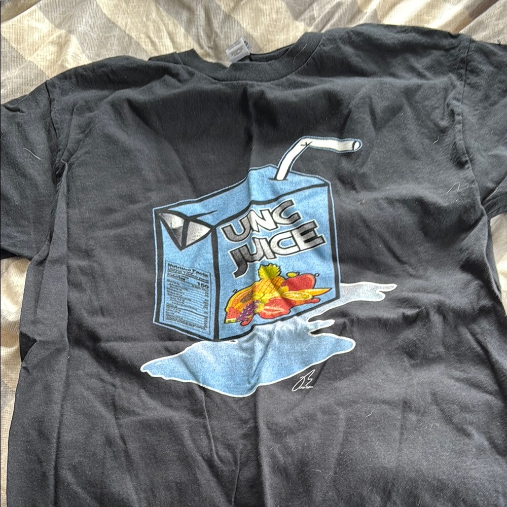 Black Graphic T-Shirt with UNC Juice Design